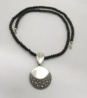 Michael Dawkins 925 Sterling Silver Black Spinel Starry Night Pendant Necklace • $135