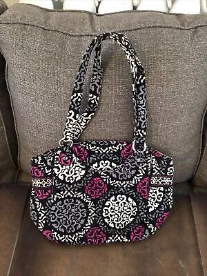 VERA BRADLEY RETIRED LARGE QUILTED MAGENTA CANTERBERRY TOTE PURSE SATCHEL Mint • $24.99