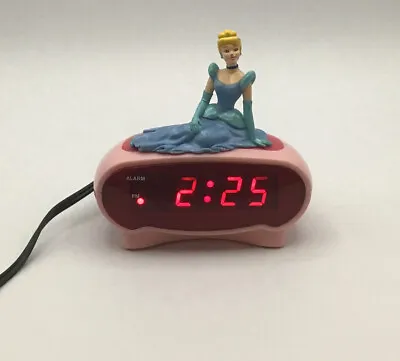 $14.99 • Buy VTg.90’s Disney Cinderella Princess Pink Alarm Clock DC94530 - Tested, Works!