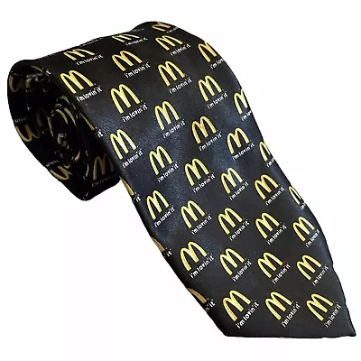 McDonalds I'm Lovin' It Black Tie With Golden Arches - Fresh Fashions & More Tie • $19.99