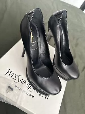 YSL Tribute Heels In Black Size 38 • £300