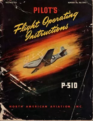 1944 North American Issued P-51d Mustang Fighter Pilot Flight Manual Handbook-cd • $29.99