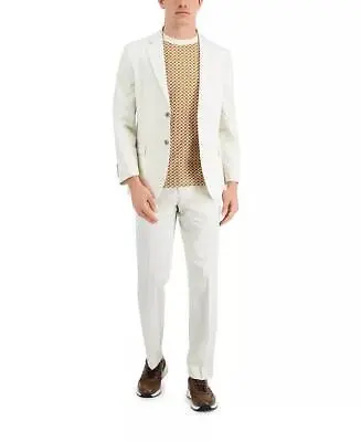 Nautica Men's Modern-Fit White / Cream Cotton Suit 36S / 30 X 32 • $77.99