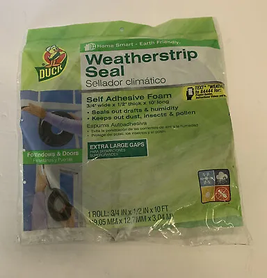 DUCK BRAND XL Gap NEW Weatherstrip Seal NIP HOMESMART EARTH FRIENDLY Window Door • $8.90