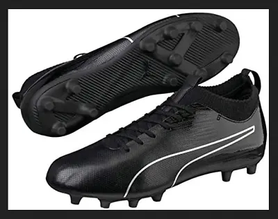$84.97 • Buy Puma Evoknit FTB II FG Soccer Shoe Black Silver Mens Size 6 UK 25 Cm 7 US