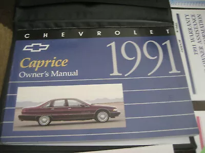 Chevrolet Caprice 1991 Owners Manual W/ Supplements 9C1 P71 K9 Govt EMS Fire • $24.99