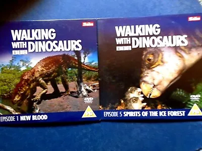 Walking With Dinosaurs = Episodes 1 & 5 = 2 Dvds =vgc Cert Pg • £1.69