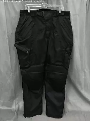 River Road Men Black Insulated Cargo Motorcycle Pants - Size W36 L31 • $14.99