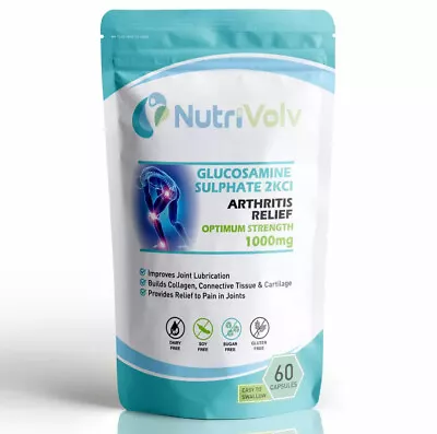 £5.49 • Buy Glucosamine Sulphate 2KCl 1000mg 60 Capsules Joint & Bone Support Arthritis