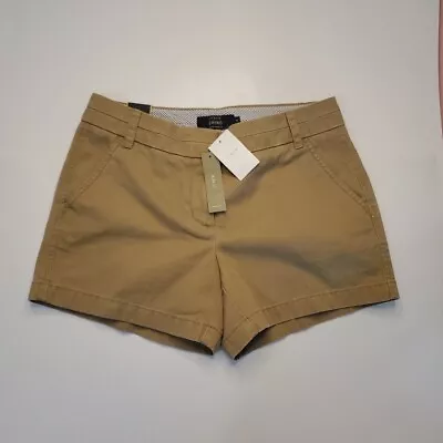 J. Crew Chino Shorts Women's 4  Inseam Sz 4 Preppy Classic NWT • $17.97