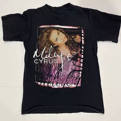 2009 MILEY CYRUS Wonder World Concert Tour Black All Size Shirt • $19.99