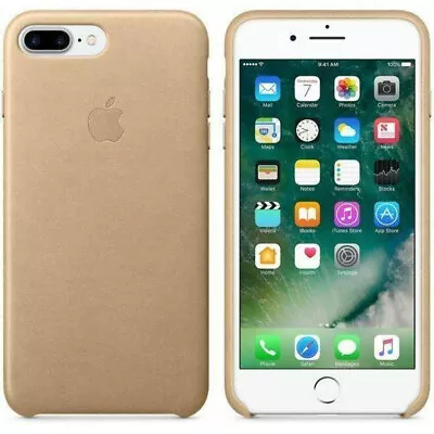 Genuine Official Apple IPhone 7 Plus Leather Case Cover In Tan MMYL2ZM/A • £11.99