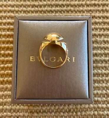 Bvlgari Bulgari Cabochon Ring 18k Yellow Gold Size 52 • $3500