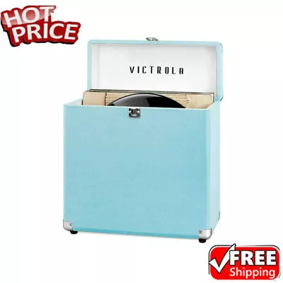 Victrola Collector Vinyl Record Storage Case Carrying Case Box Holds 30 Albums • $24.45