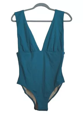 J Crew Teal Blue Green  One Oece  Swim Bathing Swim Suit Size 14 NWT • $34.99