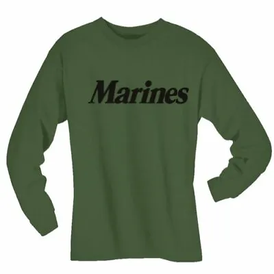 Marines Corp T-shirt Long Sleeve Military Green Shirt Usmc Semper Fi • $16.99