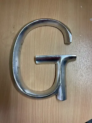 G Posh Graffiti Decorative Silver Gilt Wooden Letter  G 23cm High Home Wall Art • £5.50