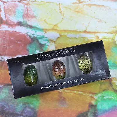 Game Of Thrones Dragon Egg Shot Glass Set 3Pc • £14.24