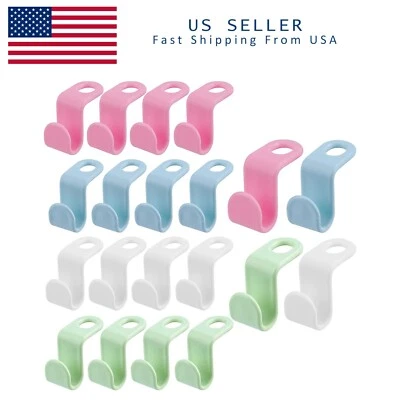 $9.99 • Buy 20 Pcs Space Triangles As-Seen-On-Tv, Clothes Hanger Connector Hooks Heavy Duty
