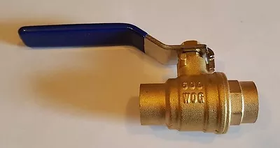 (1) 1/2  Sweat Brass Full Port Shut Off Ball Valve (heavy Duty Lead Free 600wog • $3.29