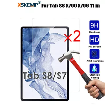 2PCS For Samsung Galaxy Tab S7 S8 S6 S5e S4 S3 A7 A8 Glass Screen Protector Film • $11.75