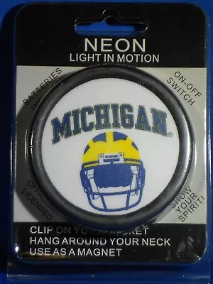 University Of Michigan Wolverines Neon Light In Motion Necklace Clip On Magnet • $9.90