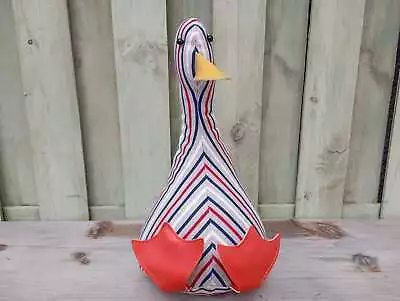 Cool Canard Doorstop / Bookend. Red White & Blue. Diy. Funny Doorstops Duck Deco • $92.73