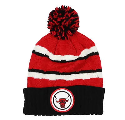 MITCHELL & NESS Chicago Bulls High Five Quilted Pom Beanie Adult One Size • $19.99
