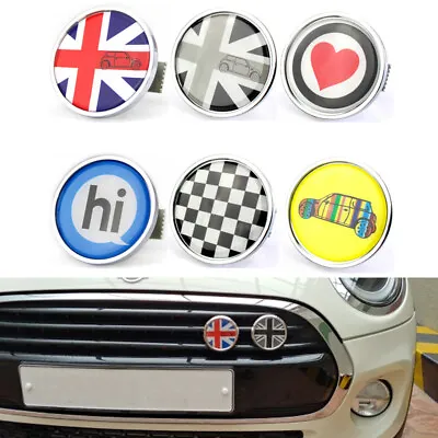 For MINI Cooper Accessories Metal 3D Union Jack Front Grill Hood Emblem Badge • $12.29