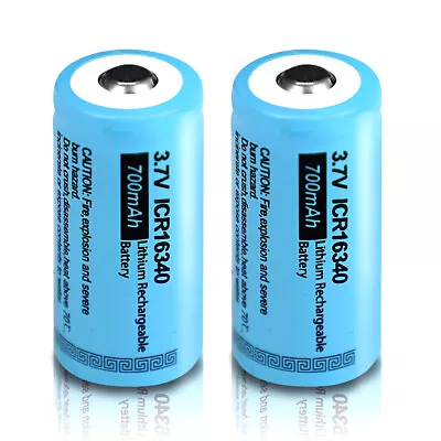 2Pcs 3.7V ICR16340 Rechargeable CR123 Batteries For Netgear Arlo Security Camera • $16.49