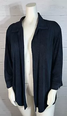 Vikki Vi Blue/black Open Cardigan Size 2X Womens • $19.99