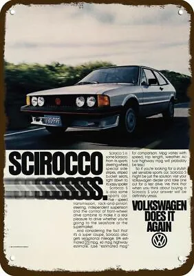 1981 VOLKSWAGEN SCIROCCO S Car VW Vintage Look DECORATIVE REPLICA METAL SIGN • $24.99