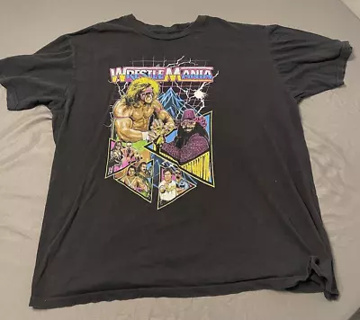WWE VI 6 Wrestle Mania Shirt Men’s 2XL Ultimate Warrior Macho Man Randy Savage • $12.95
