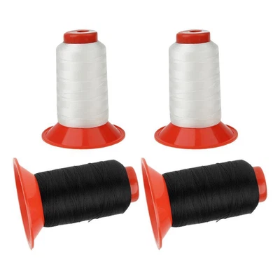 £14.64 • Buy 500 Meters Strong Bonded Nylon Tent Backpack Sewing Thread Cord Black+White
