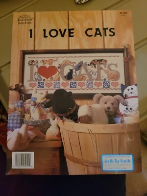 $5 • Buy Jeremiah Junction Counted Cross Stitch Pattern I Love Cats Needlecraft JL 101