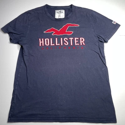$26.95 • Buy Hollister Navy Blue Logo T Shirt Womens Size M Casual Style Fashion Summer Fit