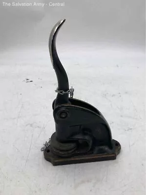 Vintage Black Cast Iron Padlock Notary Paper Embossing Seal Press Stamp • $7.99