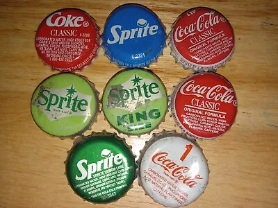 8 Bottle Caps Mix Vintage Sprite Cork And Coke Coca Cola Classic King Size... • $9.99