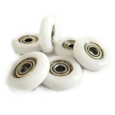 £7.97 • Buy 10pcs Nylon Plastic Embedded Pulley Wheels Groove Ball Bearings 5x23x7mm
