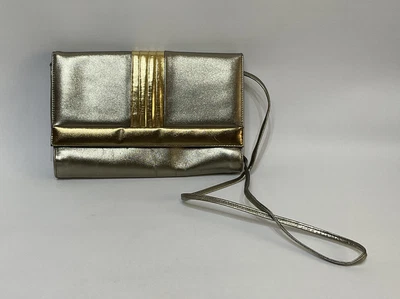 $20 • Buy HERMES Australia Two Tone Gold Leather Shoulder Bag/clutch Bag. Used.
