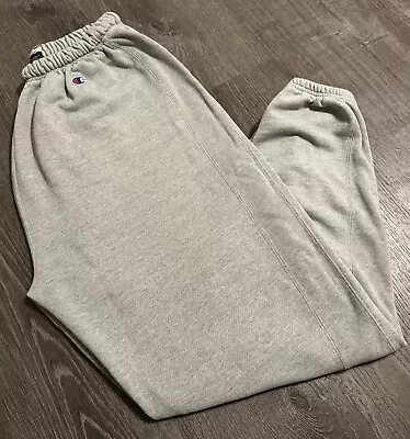 Vintage 90 Champion Reverse Weave Sweatpants—Blank Gray XL—Grunge PE Track Field • $23.99