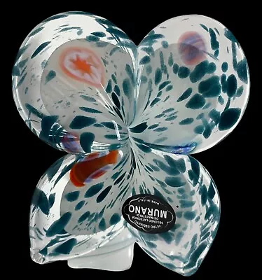 Murano Italian Hand Blown Glass Art Butterfly Twisted Stem Vetro Eseguito • $59.88