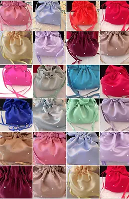 £5.99 • Buy PEARL DUCHESS SATIN DETAIL DOLLY BAG BRIDESMAID FLOWER GIRL  **free Swatches**
