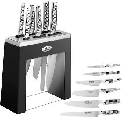 100% Genuine! GLOBAL Kabuto 7 Piece Knife Block Set Black! RRP $1049.00! • $499