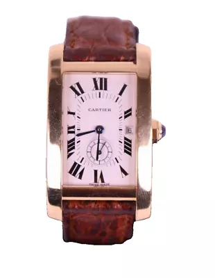 CARTIER Vintage 18K Yellow Gold TANK AMERICAINE Classic Ladies Watch • $5998