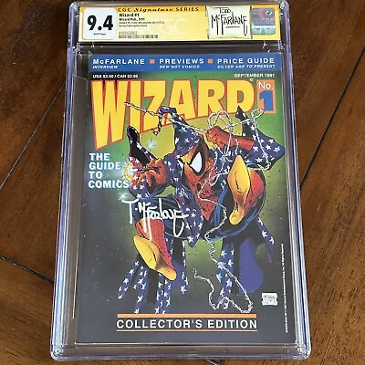 Wizard #1 (1991) - SS Signed McFarlane - CGC 9.4 - White Pages! • $350