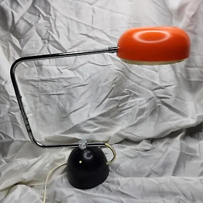 MCM TAC Desk Lamp Robert Sonneman Space Age Eyeball Globe Orange Vintage Read • $360