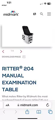 Medical Examination Table Ritter 204 Rose Pink Good Condition • $1500