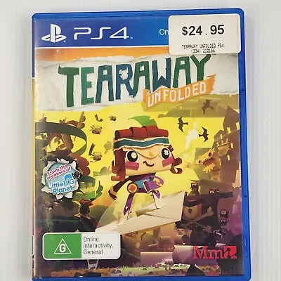 Tearaway Unfolded Playstation 4 PS4 - Disc Like New - PAL - Free Postage • $16.99