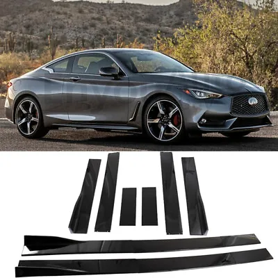 Gloss Black For Infiniti G35 2003-2008 Coupe 86.6  Side Skirts Splitter Spoiler • $46.54